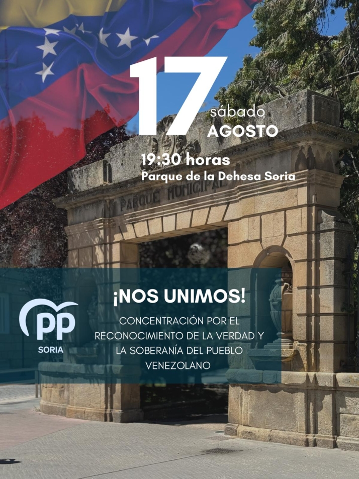 El PP de Soria se suma a la concentraci&oacute;n convocada en la dehesa contra el fraude electoral en Venezuela | Imagen 1