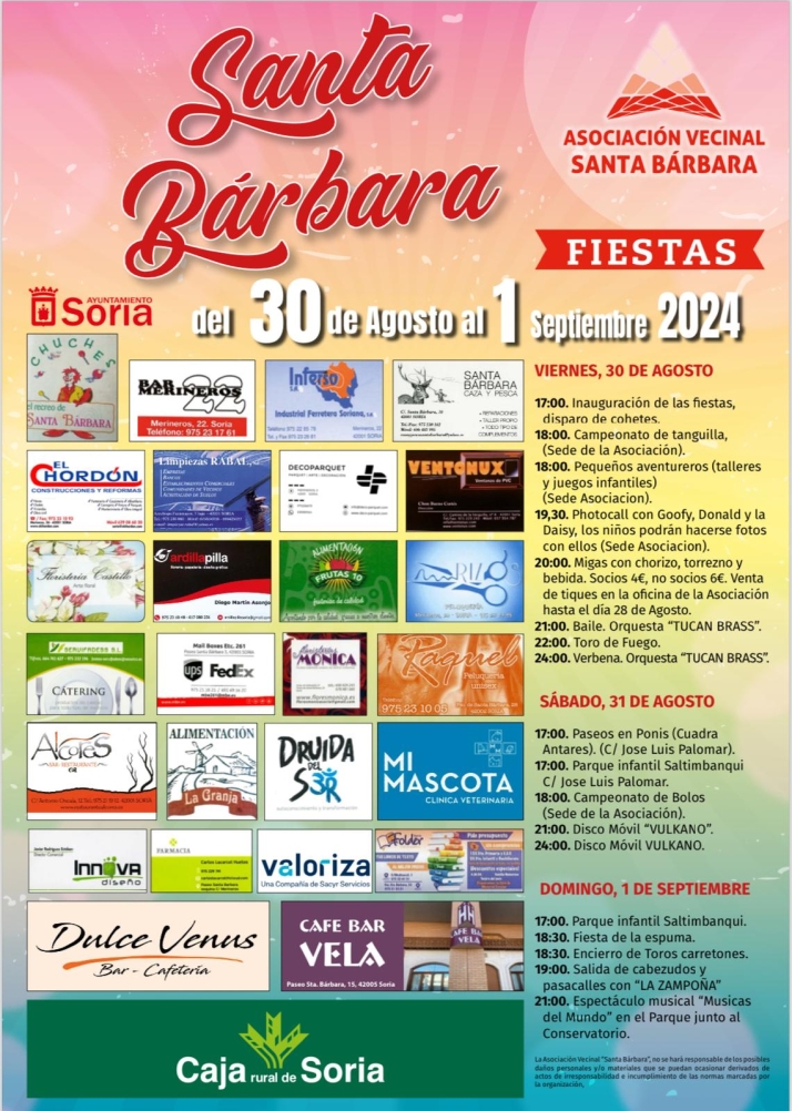 Programa de fiestas del barrio de Santa B&aacute;rbara | Imagen 1