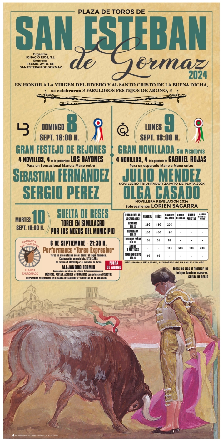 San Esteban presenta su cartel taurino y el evento de Tauromaquia Expresiva para honrar a la Virgen del Rivero y al Santo Cristo de la Buena Dicha | Imagen 1
