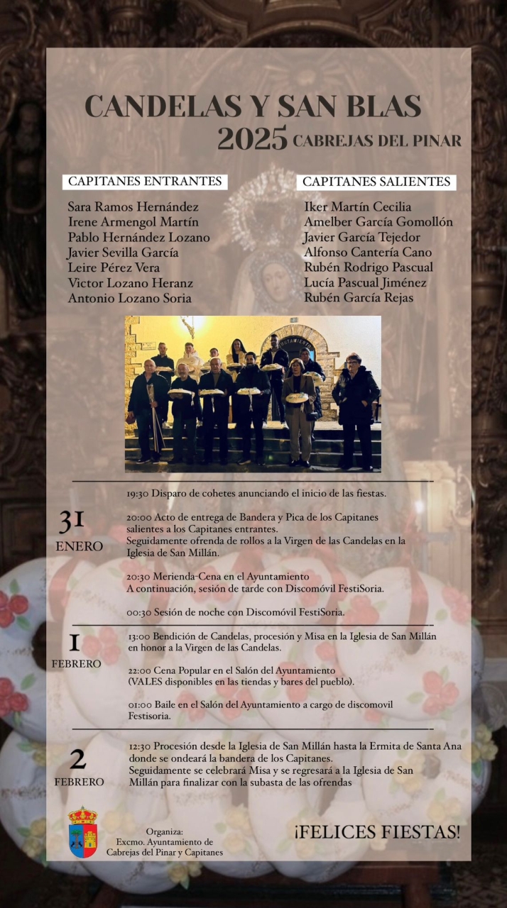 Programa y todos los detalles de las fiestas de Candelas y San Blas en Cabrejas del Pinar | Imagen 1