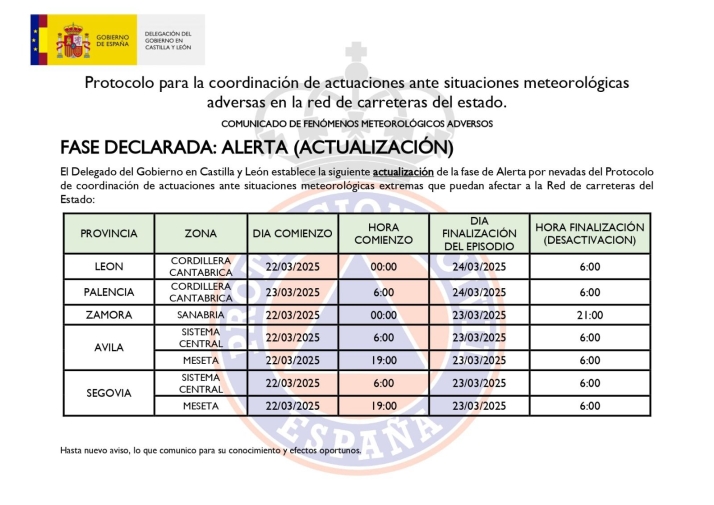 Estas zonas de Castilla y Le&oacute;n est&aacute;n en alerta por posibles nevadas | Imagen 1