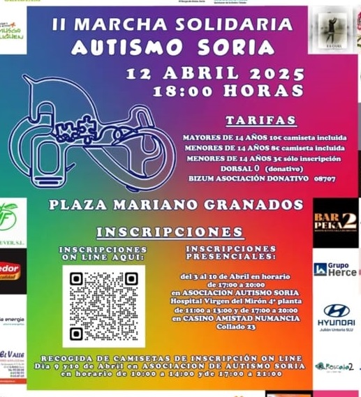 El 12 de abril Soria caminar&aacute; para dar visibilidad al autismo | Imagen 1