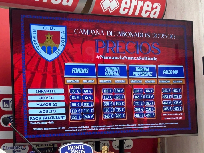 El Numancia presenta su campa&ntilde;a de abonados: Subida de precio, una nueva categor&iacute;a y plazos | Imagen 1
