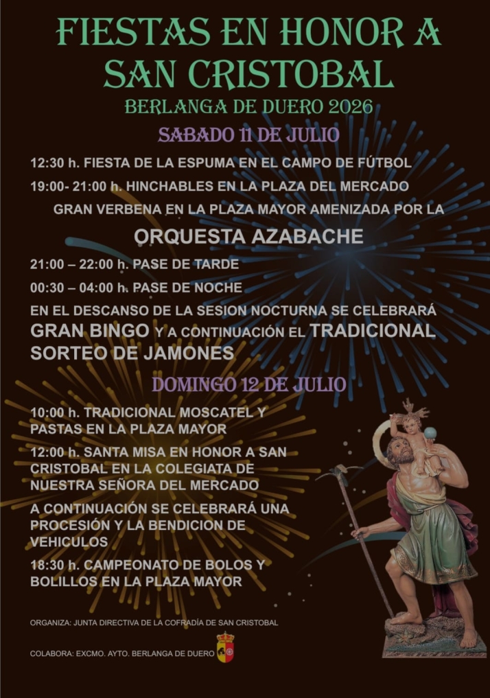 Berlanga de Duero honra a San Crist&oacute;bal 2026: Consulta aqu&iacute; la programaci&oacute;n festiva completa | Imagen 1