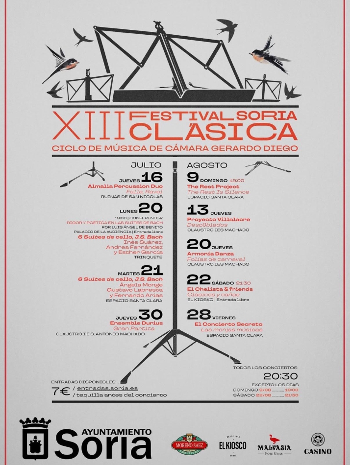 Soria Clásica regresa con nueve conciertos y guiños a Falla y Pau Casals | Imagen 1