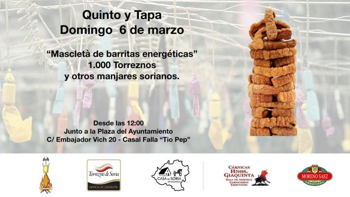 Masclet&aacute; soriana con 1.000 torreznos para repartir en las Fallas de Valencia | Imagen 1