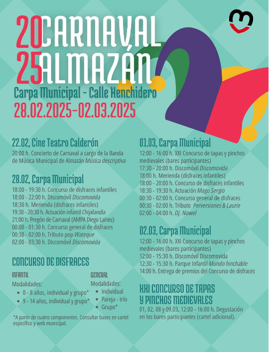 Programa del Carnaval 2025 de Almaz&aacute;n: actividades, horarios y diversi&oacute;n para todos | Imagen 1