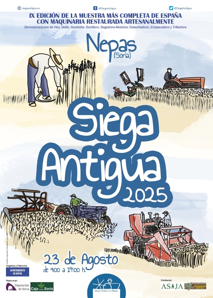 La historia agr&iacute;cola de Soria revive en Nepas con la IX edici&oacute;n de su Siega Antigua | Imagen 1