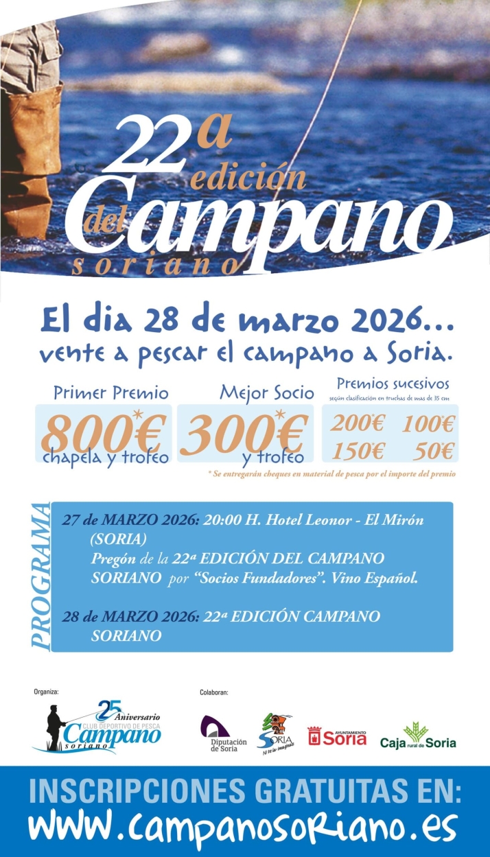 Sesenta pescadores buscar&aacute;n la trucha m&aacute;s grande en el XXII Campano Soriano  | Imagen 1