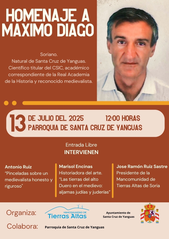 Santa Cruz de Yanguas rinde homenaje este domingo al legado del historiador M&aacute;ximo Diago | Imagen 1