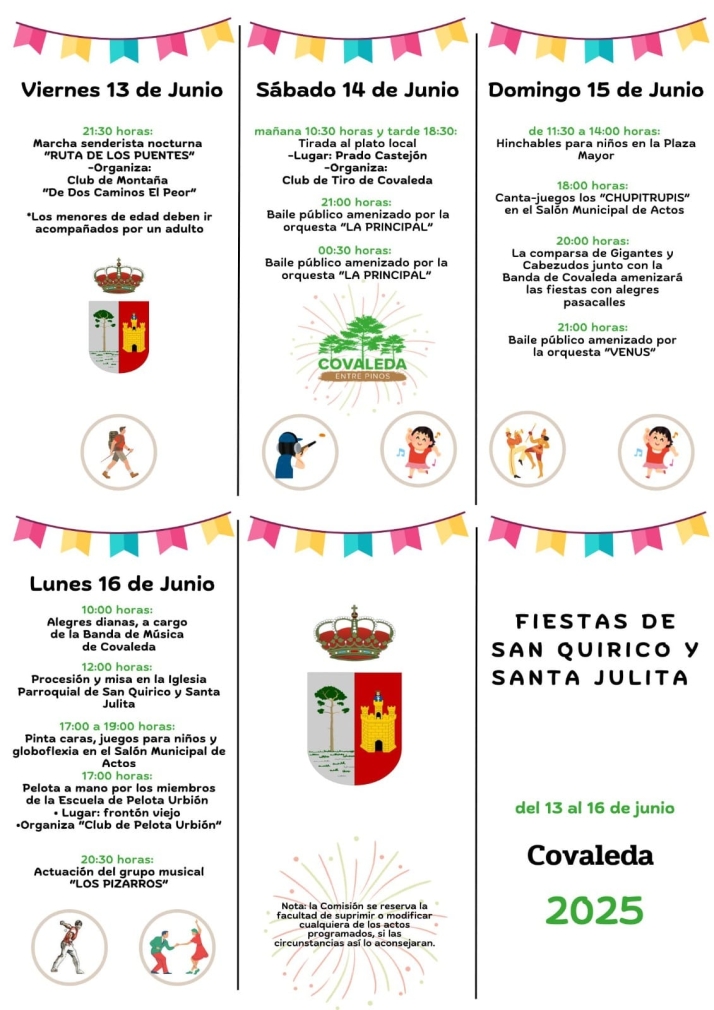 Programa y todos los detalles de las fiestas de San Quirico y Santa Julita en Covaleda  | Imagen 1