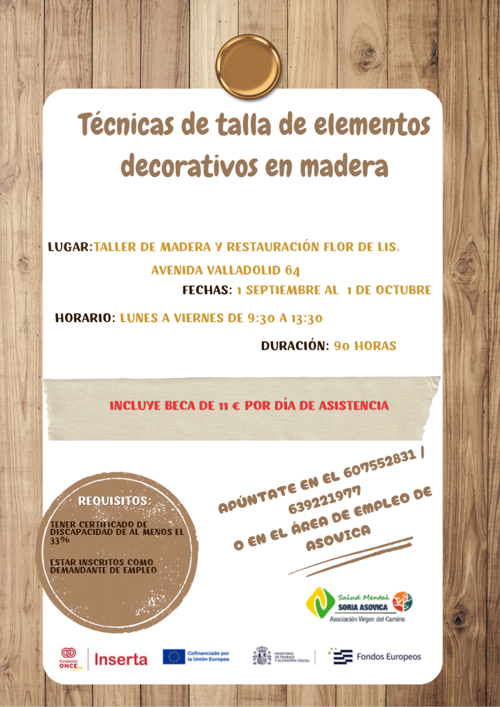 Inserta Empleo formar&aacute;, a trav&eacute;s de Asovica, a 14 personas con problemas de salud mental en Soria | Imagen 1