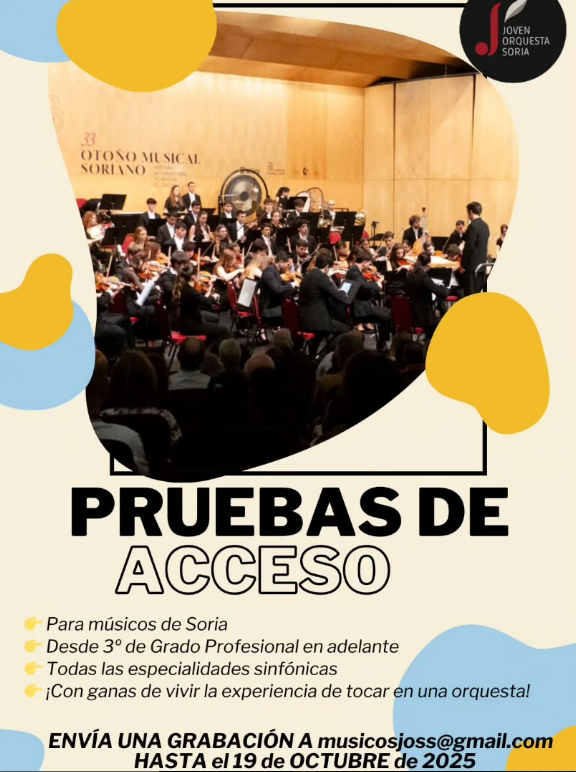 La Joven Orquesta Soria busca nuevos talentos: abierto el plazo de inscripci&oacute;n hasta el 19 de octubre | Imagen 1