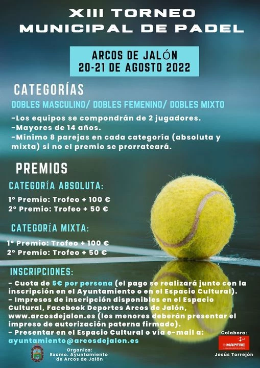 Arcos de Jal&oacute;n disputa el XIII Torneo de Padel | Imagen 1
