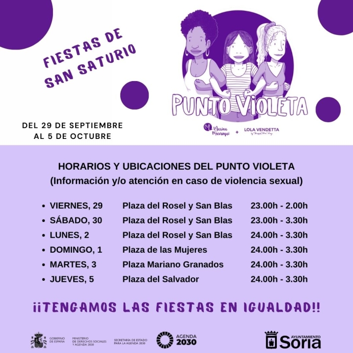 Horarios y ubicaciones del Punto Violeta en San Saturio | Imagen 1