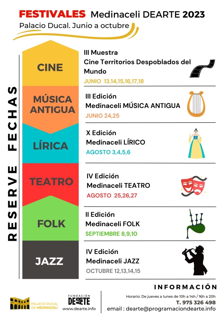 Cine, teatro y folk entre los 6 grandes festivales de Medinaceli DeArte para los pr&oacute;ximos meses  | Imagen 1