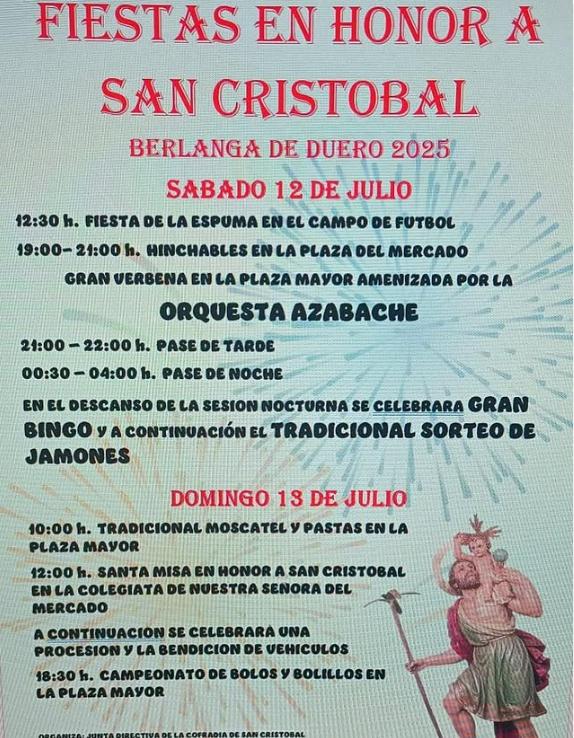 Berlanga de Duero presenta el programa completo para las fiestas de San Crist&oacute;bal 2025 | Imagen 1