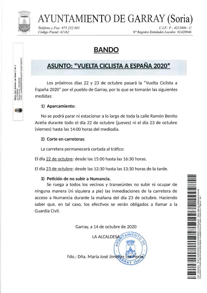 La Vuelta pide a los sorianos que no acudan a ver el paso de los ciclistas por la provincia | Imagen 2