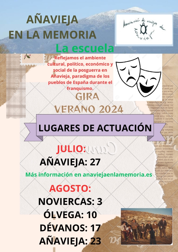 El grupo teatral A&ntilde;avieja en la Memoria celebrar&aacute; cuatro sesiones este verano | Imagen 1
