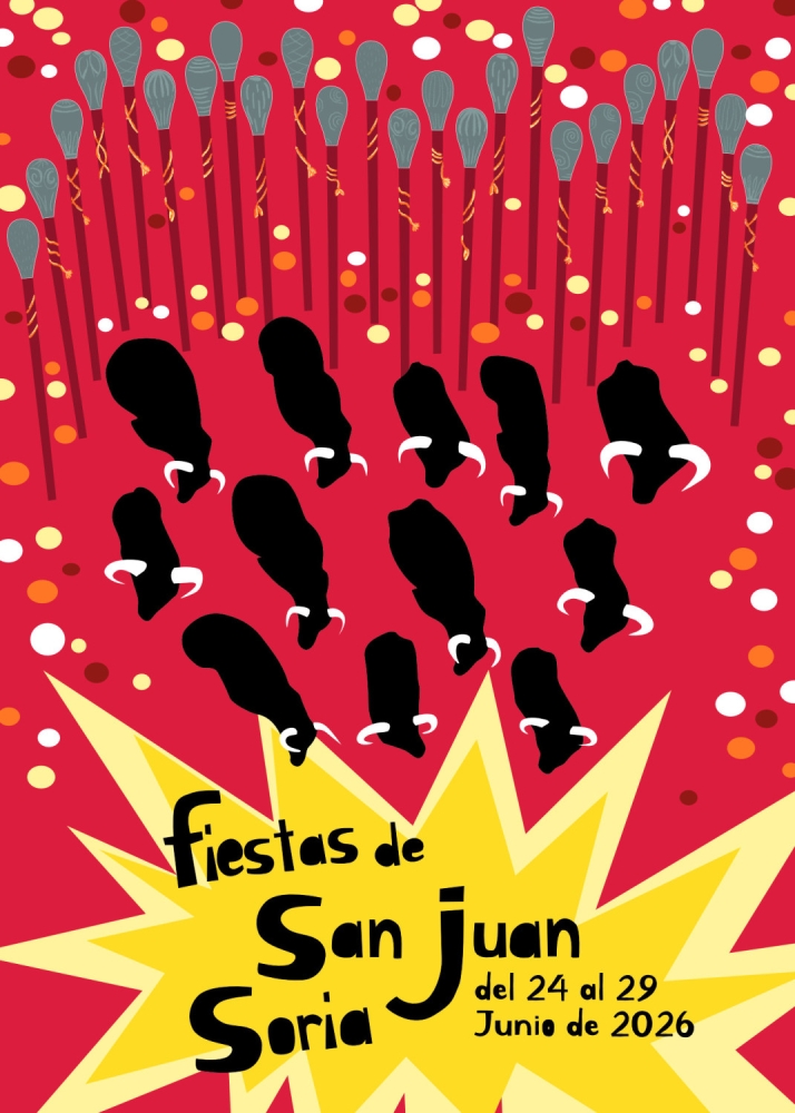 Los detalles m&aacute;s surrealistas de los carteles de San Juan: Del pa&ntilde;uelo rojo de Pamplona, al samur&aacute;i negro o el pastor del bel&eacute;n | Imagen 10