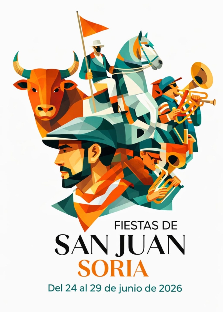 Los detalles m&aacute;s surrealistas de los carteles de San Juan: Del pa&ntilde;uelo rojo de Pamplona, al samur&aacute;i negro o el pastor del bel&eacute;n | Imagen 6