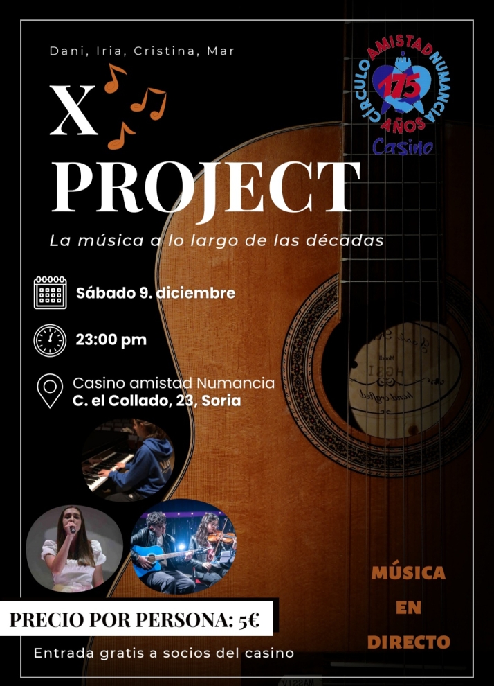 Concierto del grupo soriano X-Project el s&aacute;bado en el Casino | Imagen 1