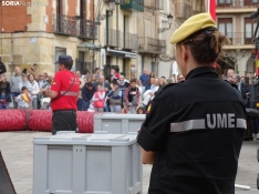 Una imagen del acto de la UME hoy en Soria. /PC