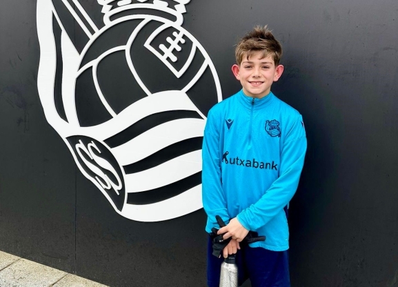 Lucas Angulo, un talento del Calasanz que despunta con la Real Sociedad y que viajará a Turín dispuesto a comerse el mundo