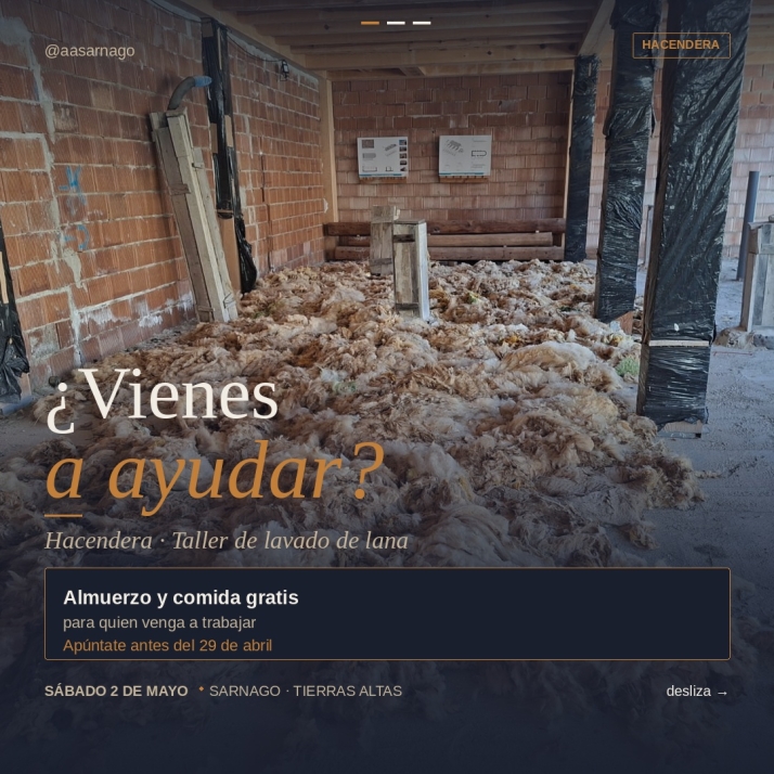 Uno de los carteles impresos para la jornada.