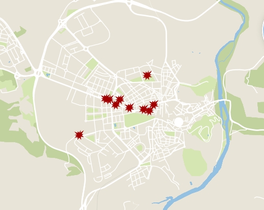 El mapa de los atropellos de Soria, ¿quién tiene preferencia si hay adoquín?